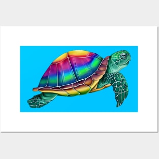 LGBTQ+ turtle coming out Posters and Art